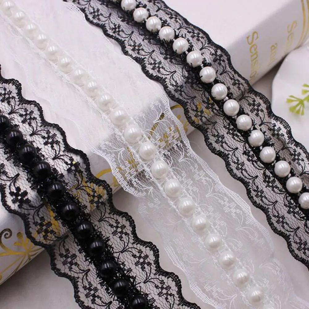 1Yards Embroidery Beaded Lace Fabric Guipure Wide 4cm Ribbon Sewing Trim Crafts Black White Lace Fabric For Wedding Dresses LP6
1Yards Embroidery Beaded Lace Fabric Guipure Wide 4cm Ribbon Sewing Trim Crafts Black White Lace Fabric For Wedding Dresses LP6