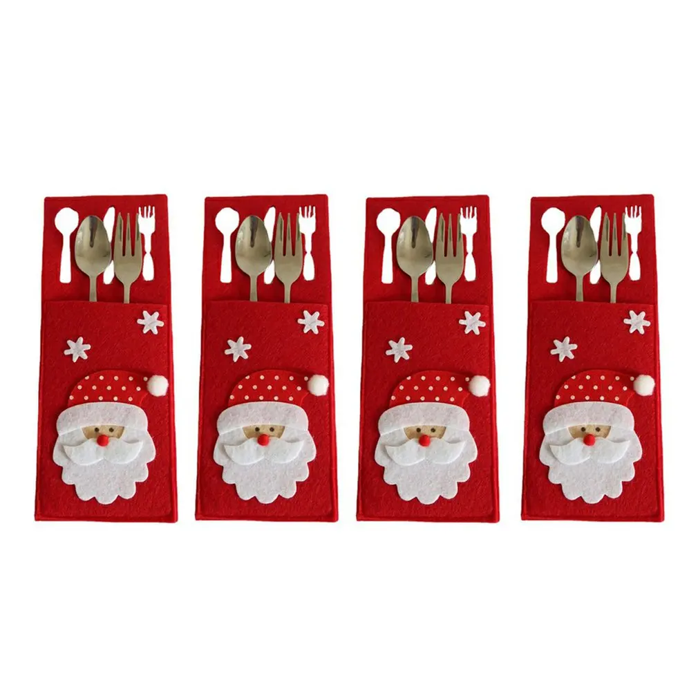 Christmas Knife Fork Cutlery Bag 4PCS Non-Woven Fabric Fork Dust Cover Christmas Decorations For Home Xmas Party Decoration
Christmas Knife Fork Cutlery Bag 4PCS Non-Woven Fabric Fork Dust Cover Christmas Decorations For Home Xmas Party Decoration