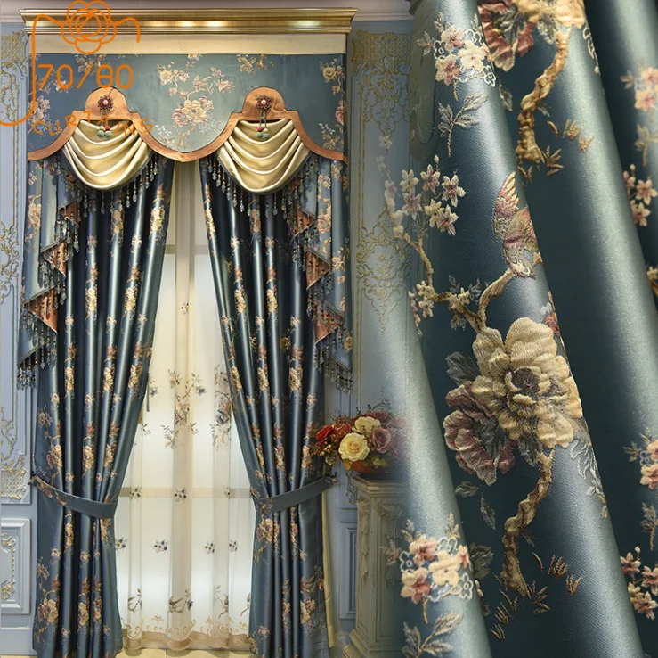 New American High-end Palace Retro Embossed Jacquard Embroidered Window Screen Curtains for Living Room Bedroom Finished Product
New American High-end Palace Retro Embossed Jacquard Embroidered Window Screen Curtains for Living Room Bedroom Finished Product