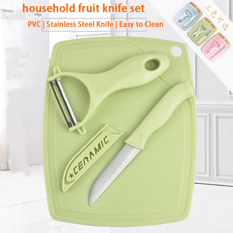 Stainless Steel Three-piece Fruit Knife Set Cutting Board Scraper Fruit Knife Peeler Kitchen Knife Gift Knife kitchen knife
Stainless Steel Three-piece Fruit Knife Set Cutting Board Scraper Fruit Knife Peeler Kitchen Knife Gift Knife kitchen knife