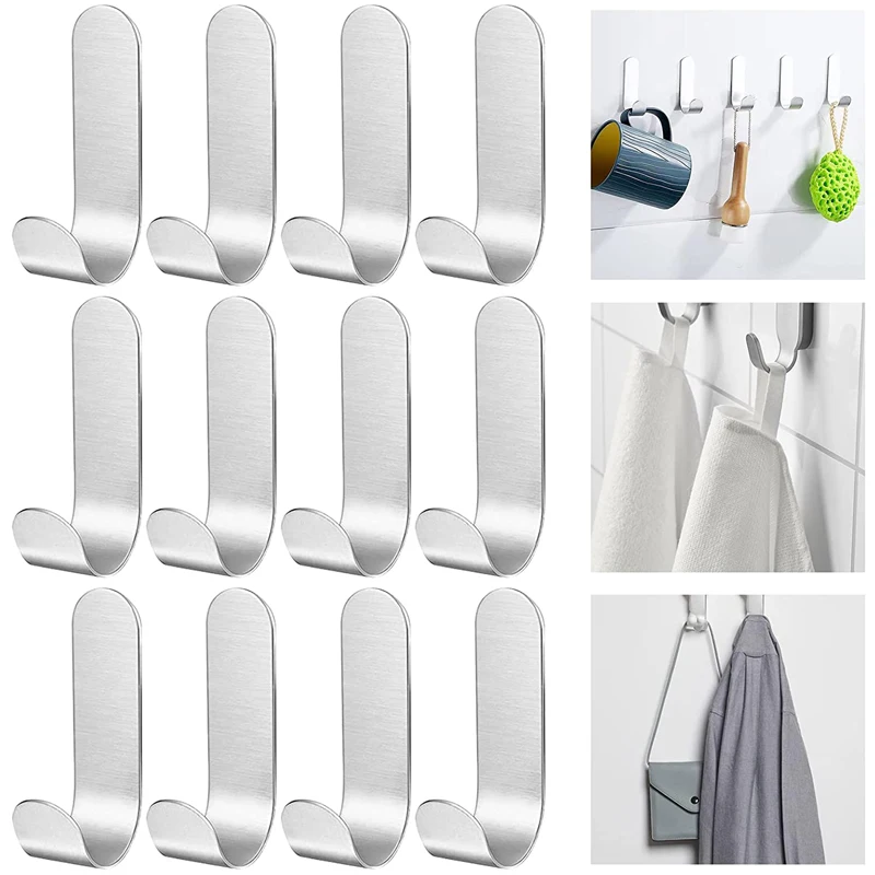 1/5pcs Adhesive Wall Hooks Punch Free Stainless Steel Towel Key Bag Holder Rack Kitchen Bathroom Home Organizer Waterproof Hook
1/5pcs Adhesive Wall Hooks Punch Free Stainless Steel Towel Key Bag Holder Rack Kitchen Bathroom Home Organizer Waterproof Hook
