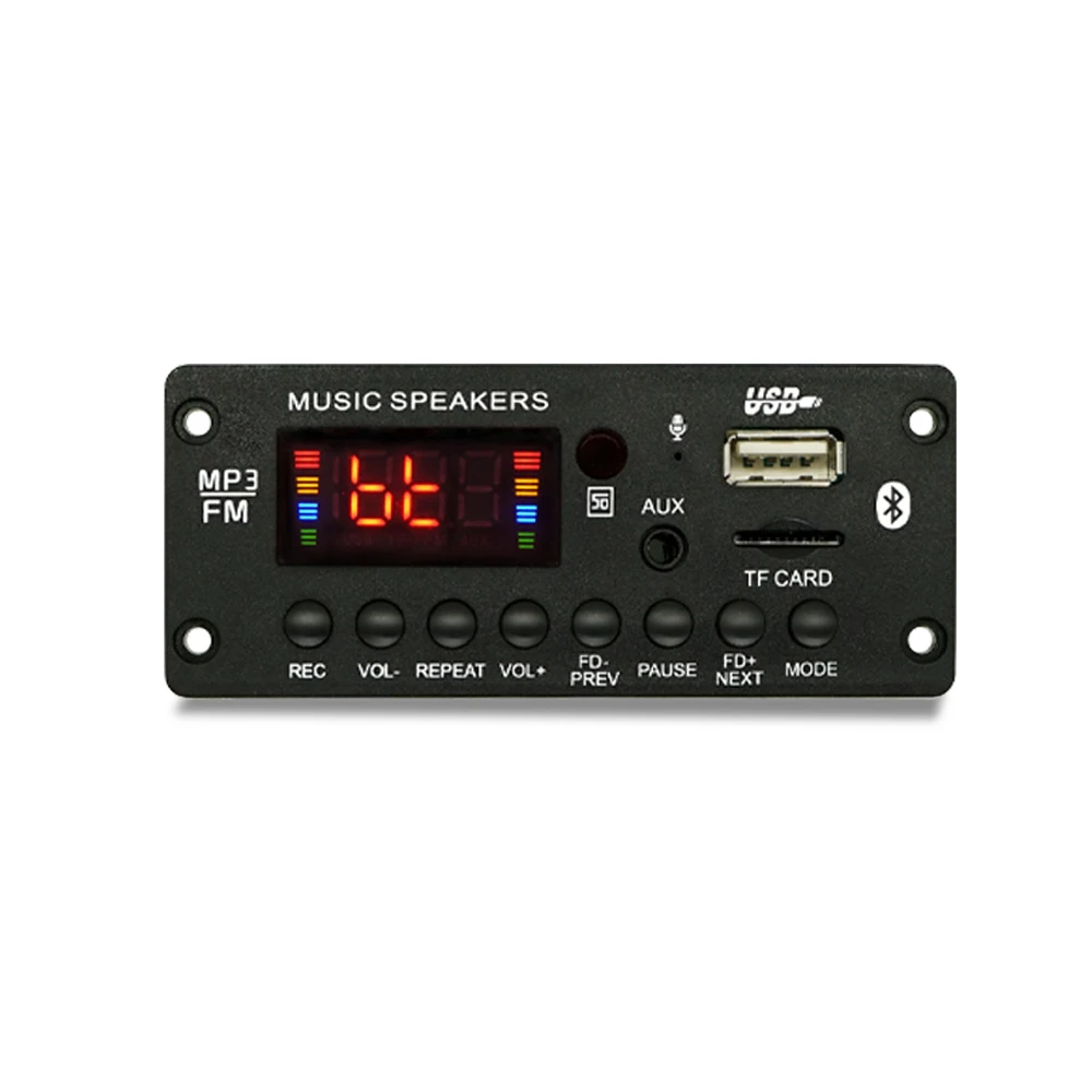 12V 2*25W Amplifier Bluetooth MP3 Decoder Board MP3 Player Car FM Radio Module TF USB Microphone Record Handsfree Call
12V 2*25W Amplifier Bluetooth MP3 Decoder Board MP3 Player Car FM Radio Module TF USB Microphone Record Handsfree Call