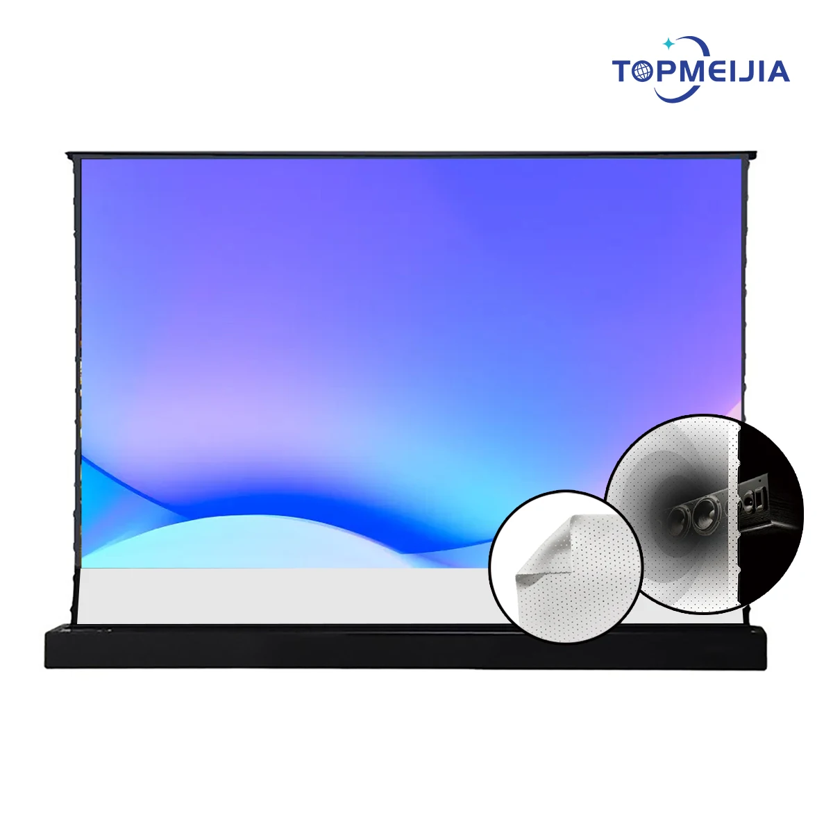 72-150Inch White Projection Screen Sound Perforate Acoustically Transparent Electric Tab-tensioned Floor Rising Projector Screen
72-150Inch White Projection Screen Sound Perforate Acoustically Transparent Electric Tab-tensioned Floor Rising Projector Screen