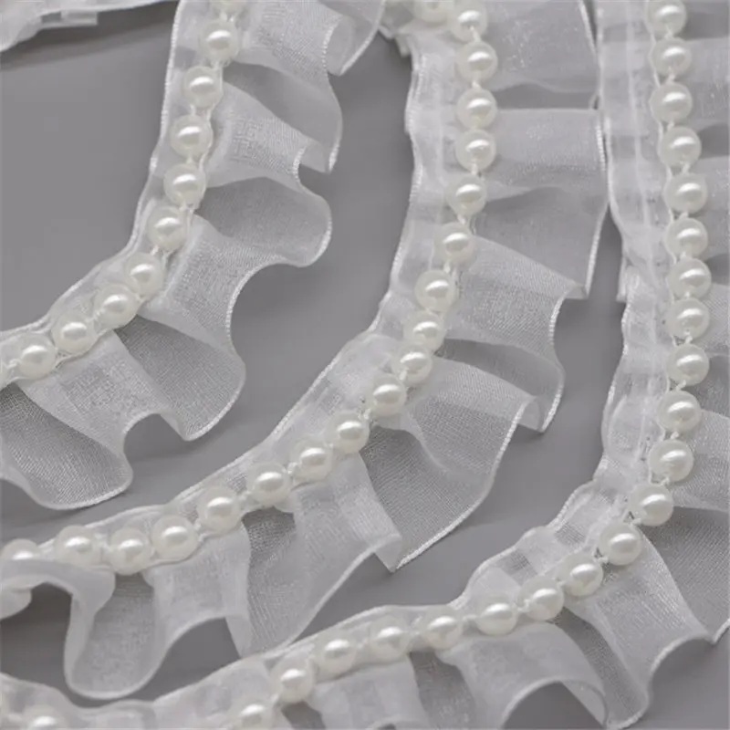 2-5YD 3cm Gauze Wrinkled Pearl Lace Wedding Dress Collar Hanfu Home Textile Accessories Handmade DIY Materials
2-5YD 3cm Gauze Wrinkled Pearl Lace Wedding Dress Collar Hanfu Home Textile Accessories Handmade DIY Materials
