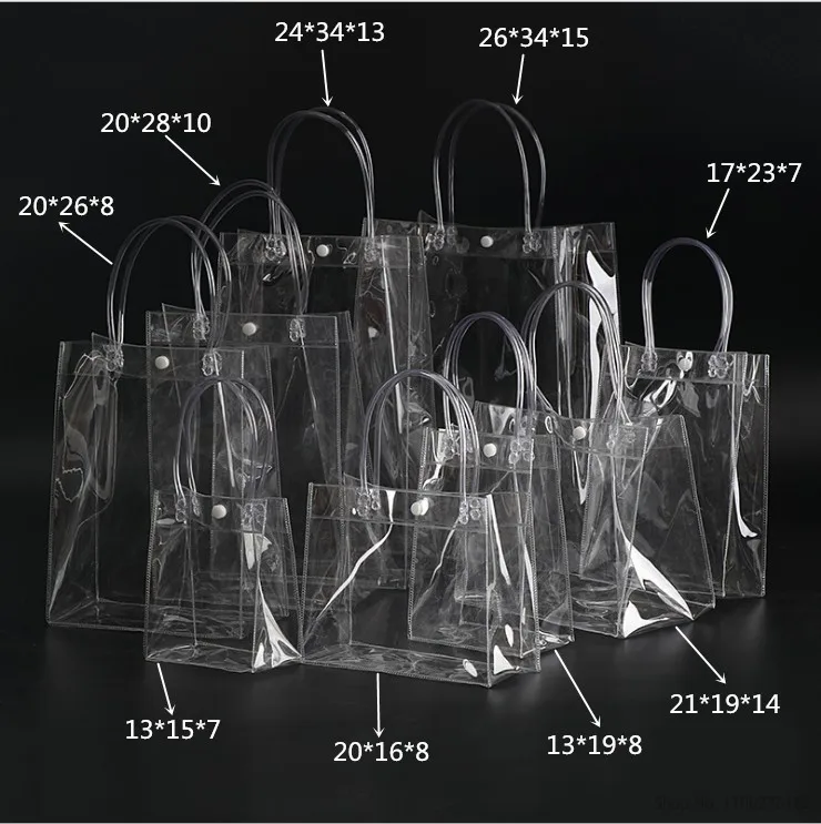 20pcs/lot Transparent Soft PVC Gift Tote Packaging Bags with Hand Loop, Clear Plastic Handbag, Cosmetic Bag
20pcs/lot Transparent Soft PVC Gift Tote Packaging Bags with Hand Loop, Clear Plastic Handbag, Cosmetic Bag