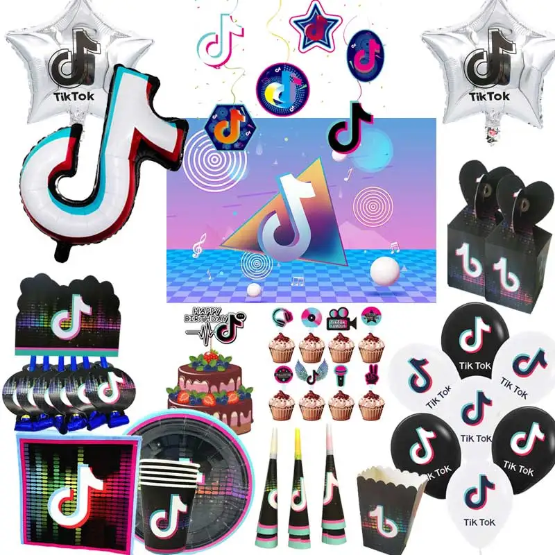 Note Music Birthday Party Decoration Kid Tiikto-ok Disposable Tableware Baby Shower Supplies Sticker Plate Cup Balloon Backdrop
Note Music Birthday Party Decoration Kid Tiikto-ok Disposable Tableware Baby Shower Supplies Sticker Plate Cup Balloon Backdrop