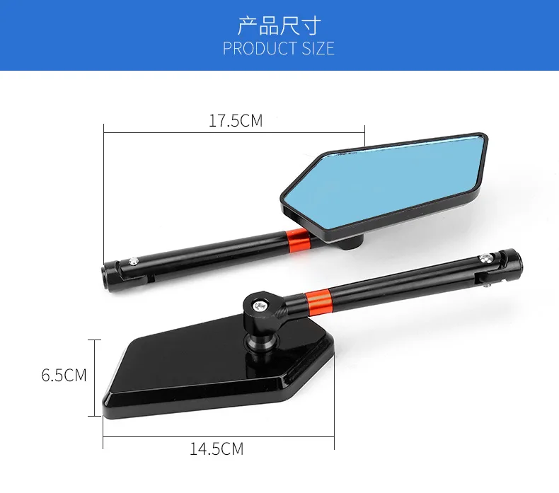 Motorcycle Side Mirror Blue Glass 8mm 10mm Motorcycle View Mirror For Honda NC700X CB400 CB1000R PCX125 PCX150 CB500X CB650F 599
Motorcycle Side Mirror Blue Glass 8mm 10mm Motorcycle View Mirror For Honda NC700X CB400 CB1000R PCX125 PCX150 CB500X CB650F 599