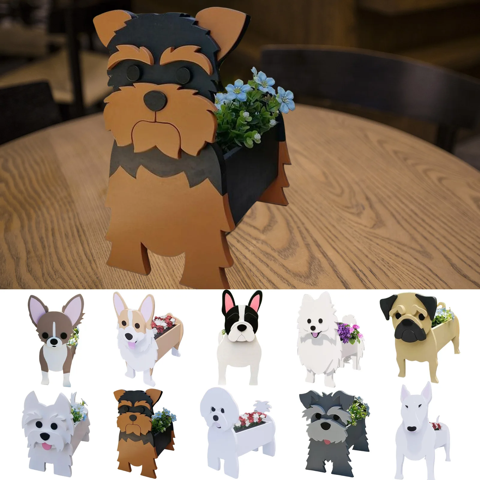 Cute Animal Shaped Flower Planter PVC Pet Dog Potted Garden Yard Decoration Plant Container Holder For Outdoor Indoor Plants
Cute Animal Shaped Flower Planter PVC Pet Dog Potted Garden Yard Decoration Plant Container Holder For Outdoor Indoor Plants