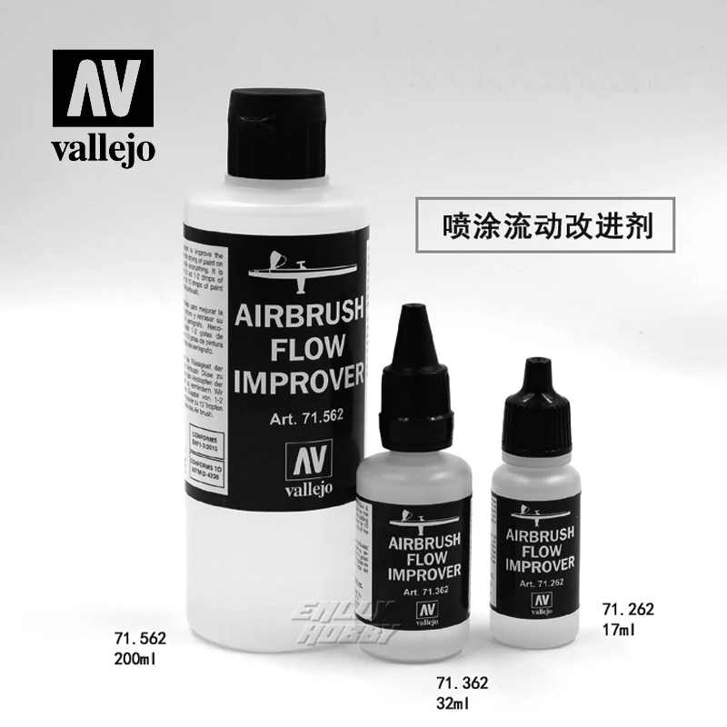 

Vallejo AV Spray Flow Improver Improve Paint Smoothness Delayed Drying Improve Pen Blocking Model Spain Coloring 71262 ~71562