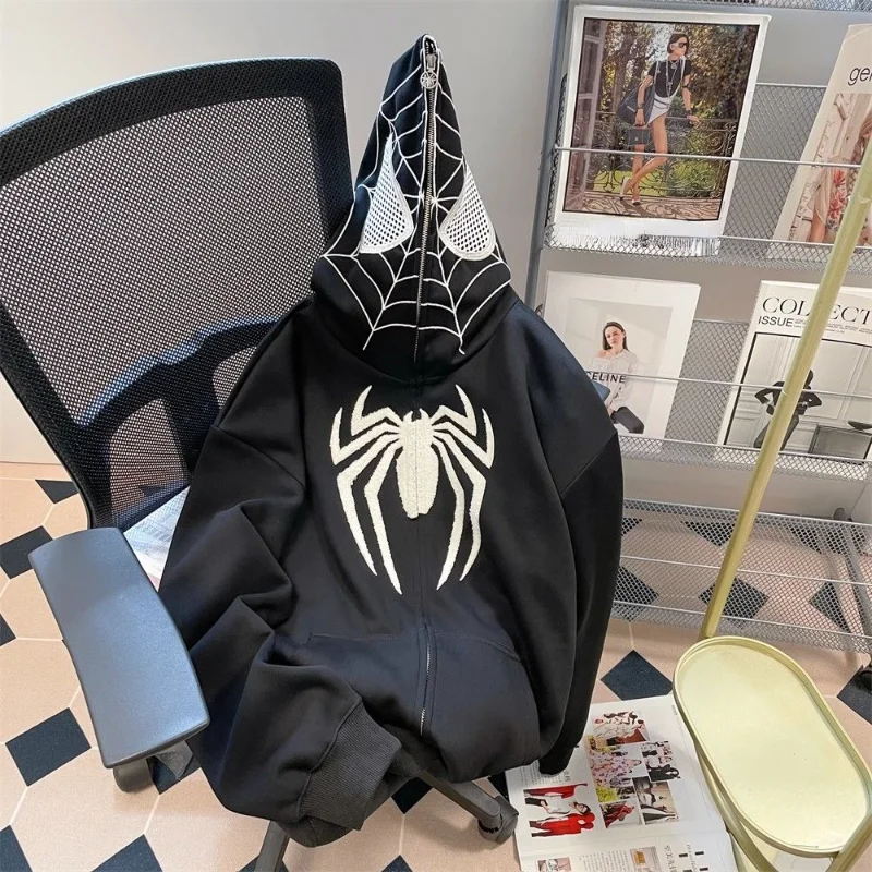 Hooded Black High Street American Sweatshirt Y2k Clothes Women Loose Spider Embroidery Hip Hop Sudadera Mujer Zipper Vintage
Hooded Black High Street American Sweatshirt Y2k Clothes Women Loose Spider Embroidery Hip Hop Sudadera Mujer Zipper Vintage