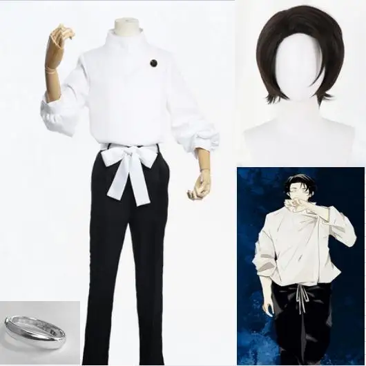 Hallowen Carnival Disguisment Yuta Okkotsu Cos Top Black Pants Belt Wig Rings 5Pcs Set Anime Jujutsu Kaisen Cosplay Costumes
Hallowen Carnival Disguisment Yuta Okkotsu Cos Top Black Pants Belt Wig Rings 5Pcs Set Anime Jujutsu Kaisen Cosplay Costumes