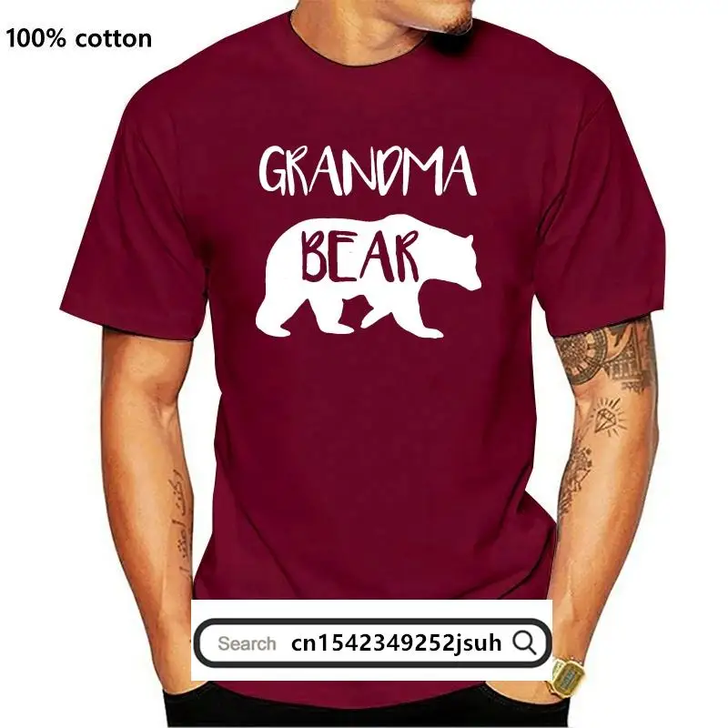 

New Grandma Bear T-Shirt Funny Nana Gigi Gift For Grandmother Tee Women Day Birthday