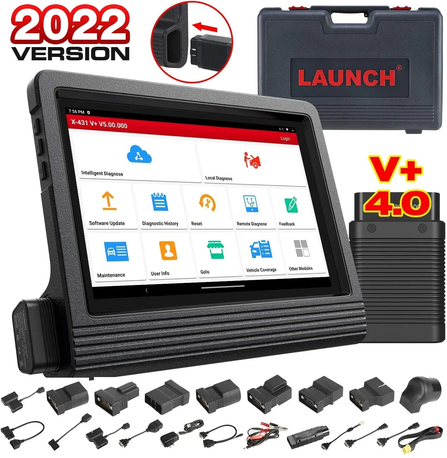 2022 Version Launch X-431 V 4.0 8" Car Diagnostic Tool Free Update Online X431 V V4.0 obd2 scanner Supports WiFi/BT
2022 Version Launch X-431 V 4.0 8" Car Diagnostic Tool Free Update Online X431 V V4.0 obd2 scanner Supports WiFi/BT
