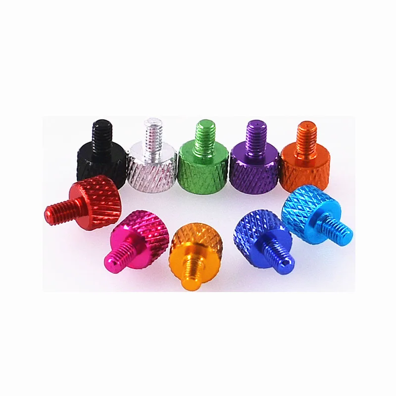 M3*4mm And M3*5mm Computer Case Screw 6061 Colourful Aluminum Overlapping Curve Knurled Hand Tighten Thumb Screw
M3*4mm And M3*5mm Computer Case Screw 6061 Colourful Aluminum Overlapping Curve Knurled Hand Tighten Thumb Screw