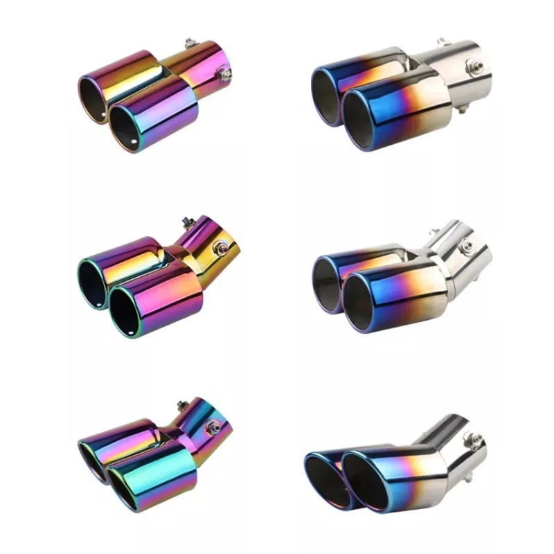 1PC Dual Outlet Car Exhaust Muffler Tip Stainless Steel Slant Rolled Car Rear Tail Throat
1PC Dual Outlet Car Exhaust Muffler Tip Stainless Steel Slant Rolled Car Rear Tail Throat