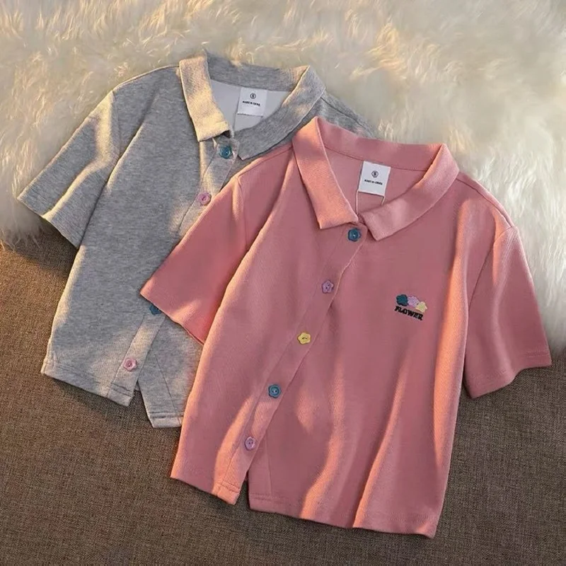 Short Top Front Shoulder Polo Shirt Slimming 2022 Summer Clothes Women'S Collar Top Super Fairy French
Short Top Front Shoulder Polo Shirt Slimming 2022 Summer Clothes Women'S Collar Top Super Fairy French