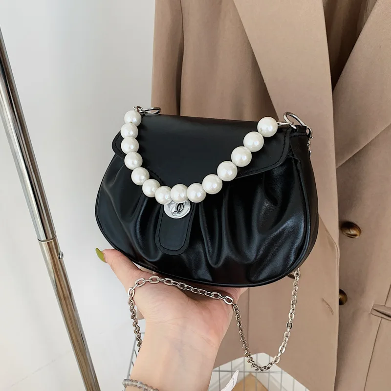 Pearl Chain Women Bags Female 2022 New Fashion Trend Pleated Cloud Bag Women Shoulder Messenger Bag Purse Beading Handbags
Pearl Chain Women Bags Female 2022 New Fashion Trend Pleated Cloud Bag Women Shoulder Messenger Bag Purse Beading Handbags