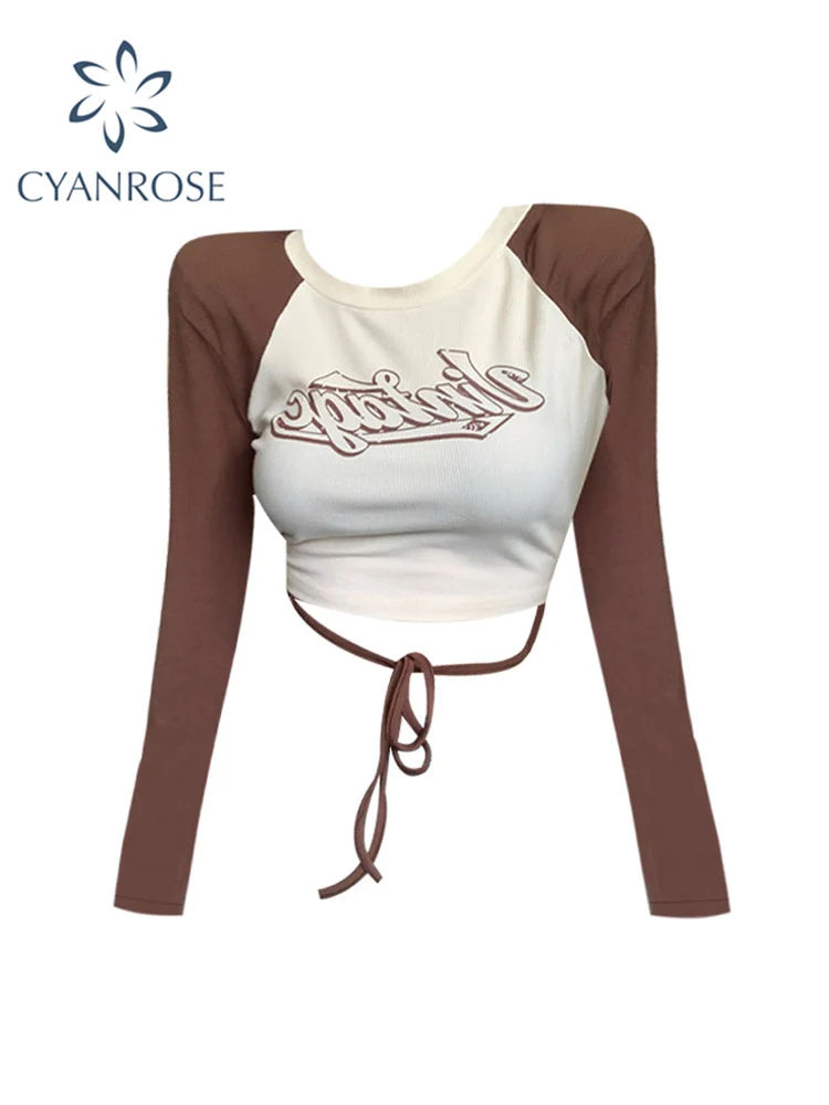 Женская укороченная футболка Y2k, Осенний пикантный укороченный Топ с длинным рукавом и надписью, в стиле гранж, винтажная модная одежда в ст... 
Женская укороченная футболка Y2k, Осенний пикантный укороченный Топ с длинным рукавом и надписью, в стиле гранж, винтажная модная одежда в ст...