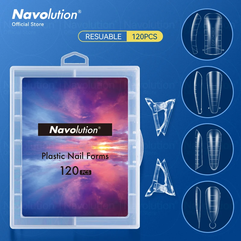 Navolution Nails Forms Acrylic Extension False Nail Tips Top Forms for Nails Gel Building Mold Art Tools 120Pcs/Box
Navolution Nails Forms Acrylic Extension False Nail Tips Top Forms for Nails Gel Building Mold Art Tools 120Pcs/Box