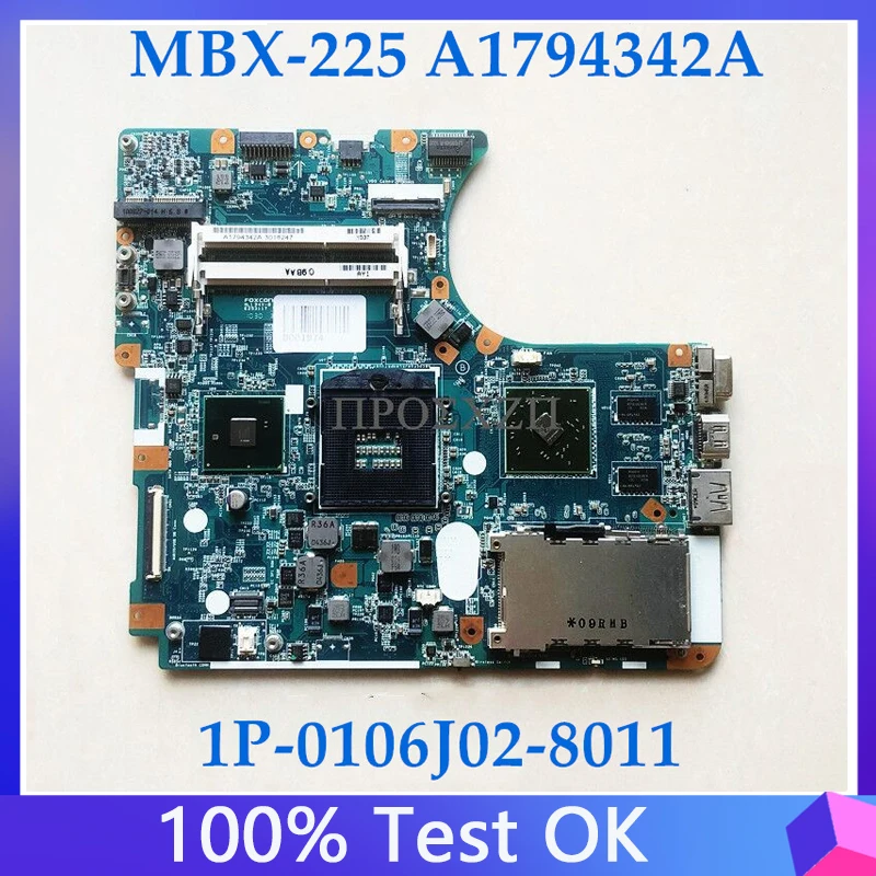 

High Quality PCG-911 For Sony MBX-225 Laptop Motherboard HM55 HD5470M With A1794342A Mainboard 1P-0106J02-8011 100% Working Well