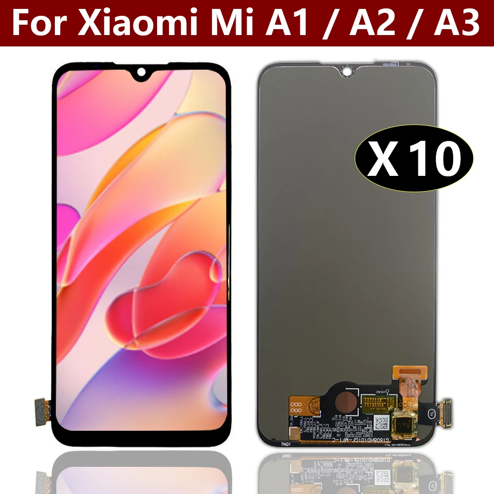 10 шт./партия, Новый ЖК-дисплей с сенсорным экраном для Xiaomi Mi A1 A2 A3 Lite, дигитайзер в сборе для Mi 5X 6X, ЖК-экран, дисплей
10 шт./партия, Новый ЖК-дисплей с сенсорным экраном для Xiaomi Mi A1 A2 A3 Lite, дигитайзер в сборе для Mi 5X 6X, ЖК-экран, дисплей