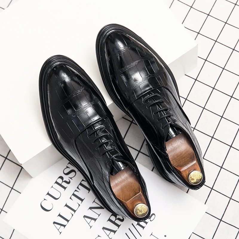 Mens Lace Up Casual Wedding Party Shoes Men's Business Formal Shoes Office Leather Shoes Fashion Mens Flats
Mens Lace Up Casual Wedding Party Shoes Men's Business Formal Shoes Office Leather Shoes Fashion Mens Flats