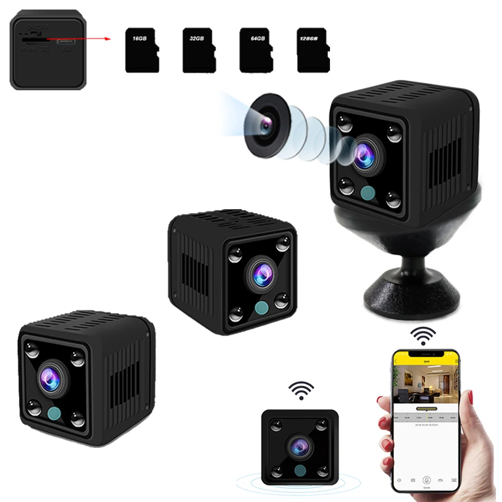 Беспроводная мини-камера видеонаблюдения HD 1080P, Wi-Fi, ночное видение 
Беспроводная мини-камера видеонаблюдения HD 1080P, Wi-Fi, ночное видение