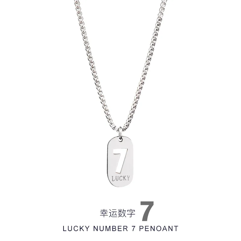 WANGAIYAO lucky number 7 hip-hop personality square pendant titanium steel necklace women's and men's tide sweater chain accesso
WANGAIYAO lucky number 7 hip-hop personality square pendant titanium steel necklace women's and men's tide sweater chain accesso