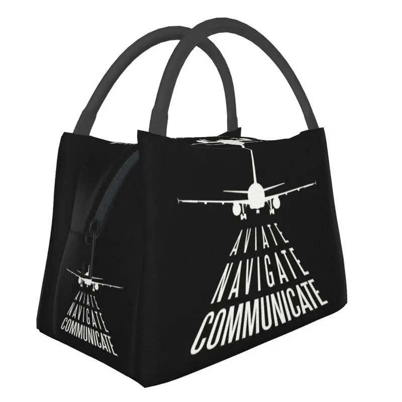 Aviate Navigate Communicate Pilot Quote Aviation Runway Insulated Lunch Bags for Women Leakproof Cooler Thermal Lunch Box 
Aviate Navigate Communicate Pilot Quote Aviation Runway Insulated Lunch Bags for Women Leakproof Cooler Thermal Lunch Box