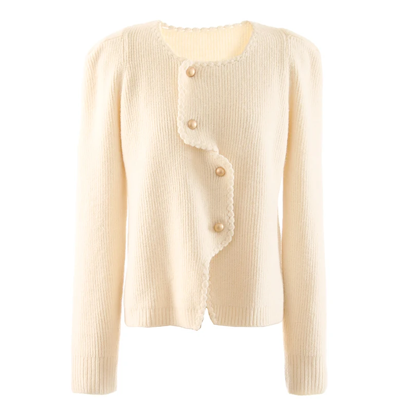 PHOEBE HZ Irregular Sweater Open Stitch Women Designs Autumn Winter Gentle Temperament Delicacy Thermal Clothing Chanel's Style
PHOEBE HZ Irregular Sweater Open Stitch Women Designs Autumn Winter Gentle Temperament Delicacy Thermal Clothing Chanel's Style
