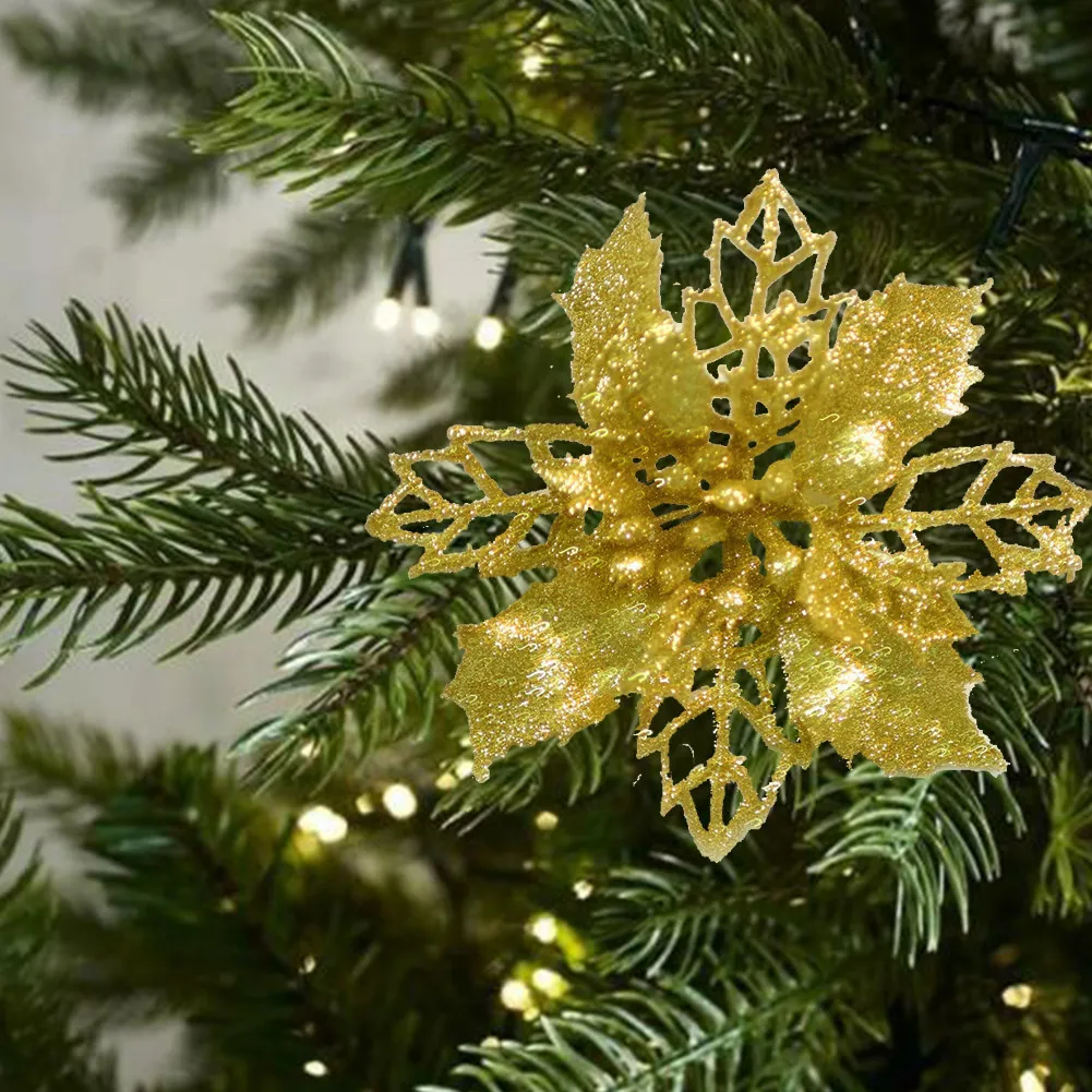 10pcs Artificial Christmas Flowers Glitter Fake Flowers Merry Christmas Tree Decor Home DIY Xmas Gifts Ornament Navidad 2021
10pcs Artificial Christmas Flowers Glitter Fake Flowers Merry Christmas Tree Decor Home DIY Xmas Gifts Ornament Navidad 2021