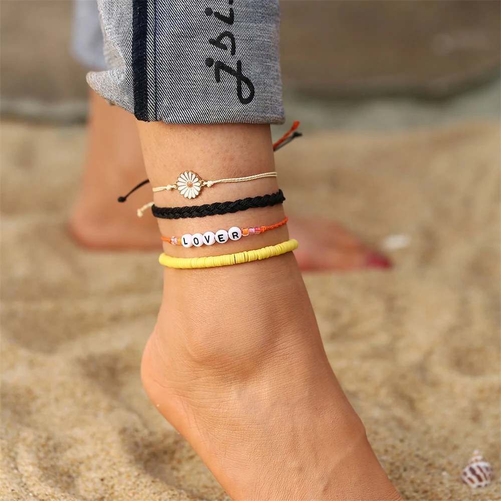 Bohemian Acrylic Beaded Anklets For Women Clay Beaded Shell Rope Chain Bracelet on Leg Foot Ankle Bracelet Chain Beach Jewelry
Bohemian Acrylic Beaded Anklets For Women Clay Beaded Shell Rope Chain Bracelet on Leg Foot Ankle Bracelet Chain Beach Jewelry