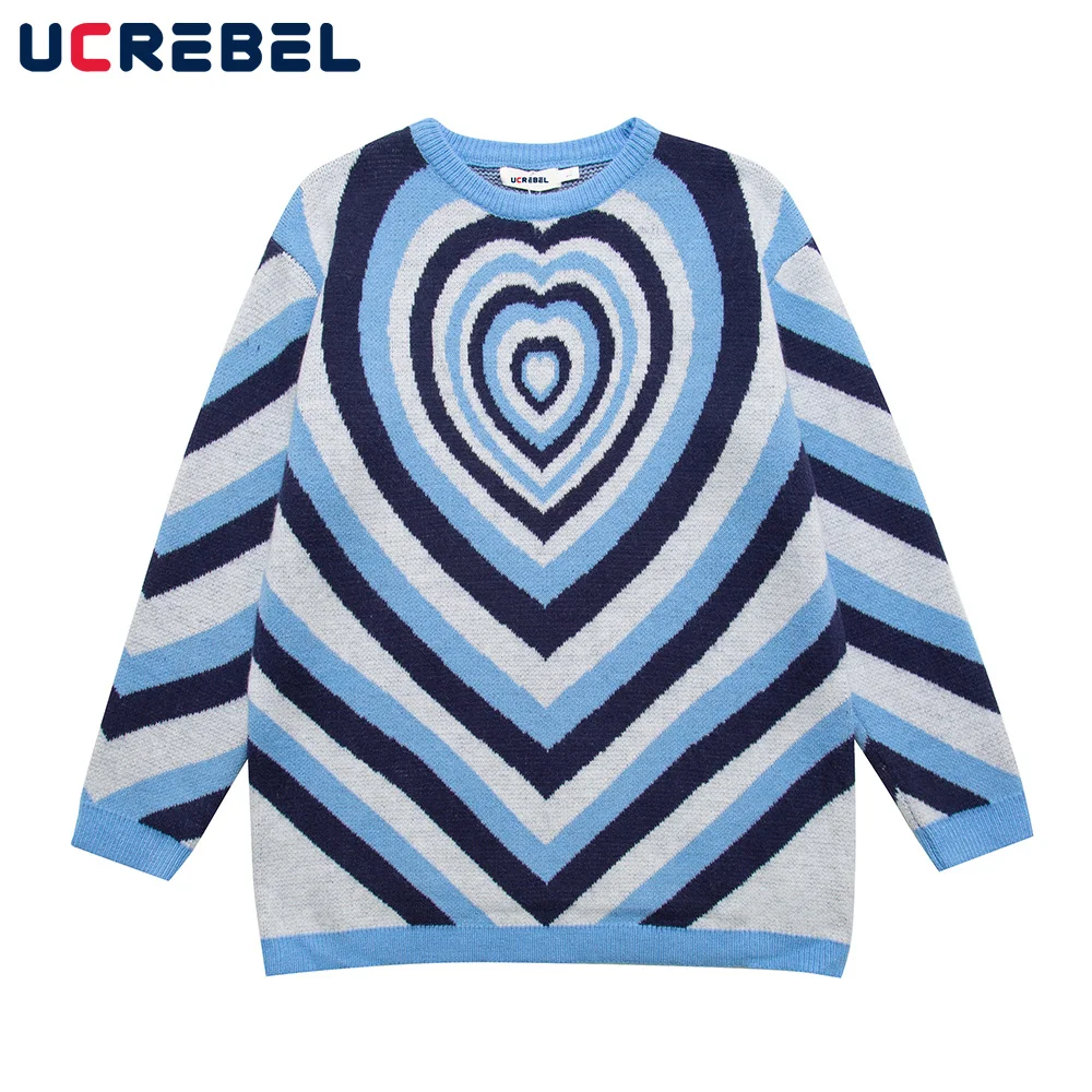Heart Jacquard Pullover Mens Autumn Winter Color Block Round Neck Knitted Sweater Streetwear Loose Long Sleeve Sweater Men
Heart Jacquard Pullover Mens Autumn Winter Color Block Round Neck Knitted Sweater Streetwear Loose Long Sleeve Sweater Men