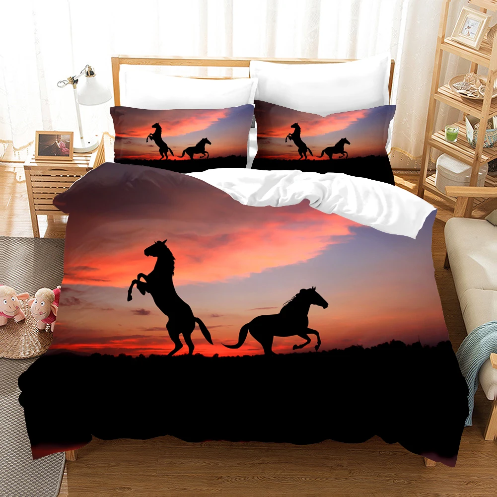 New Running Horse Bedding Set Animal 3D Duvet Cover 220x240 King Size Decor Home For Boy Bedroom Luxury Bed Set 2/3Pcs
New Running Horse Bedding Set Animal 3D Duvet Cover 220x240 King Size Decor Home For Boy Bedroom Luxury Bed Set 2/3Pcs
