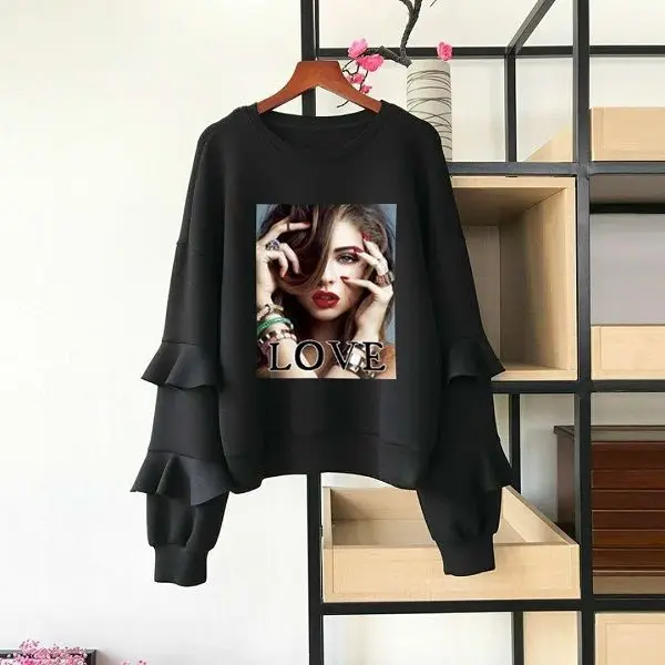 2021 autumn and winter new fashion lotus leaf sleeves long sleeve cartoon printing pullover trendy sweater women
2021 autumn and winter new fashion lotus leaf sleeves long sleeve cartoon printing pullover trendy sweater women