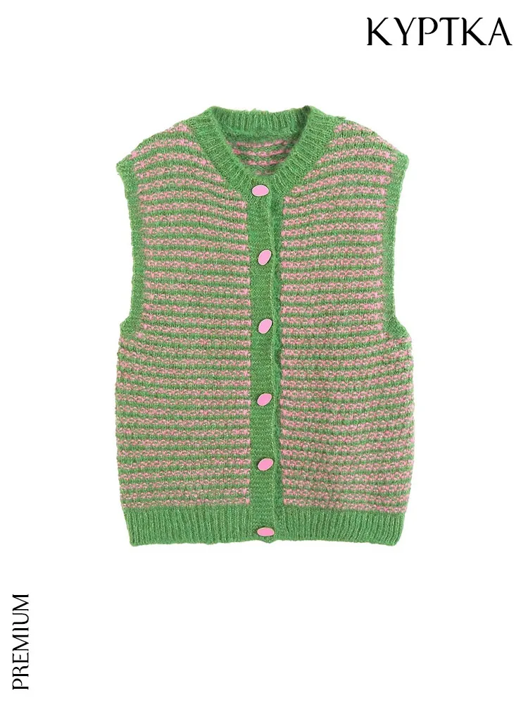 KYPTKA Women Fashion With Contrast Buttons Knit Long Vest Sweater Vintage O Neck Sleeveless Female Waistcoat Chic Tops
KYPTKA Women Fashion With Contrast Buttons Knit Long Vest Sweater Vintage O Neck Sleeveless Female Waistcoat Chic Tops