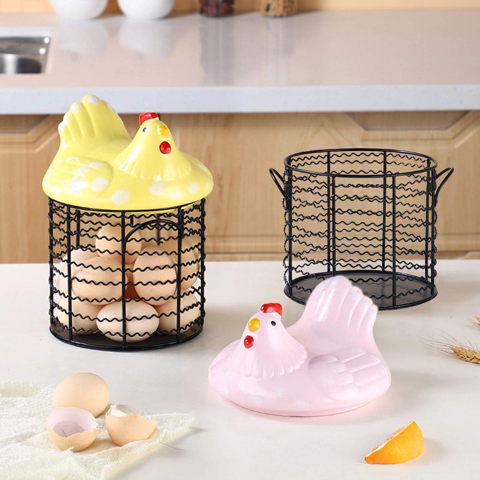 Iron Ceramic Hen Ornament Egg Vegetable Fruit Storage Basket Container Kitchen Supplies Kitchen Tableware
Iron Ceramic Hen Ornament Egg Vegetable Fruit Storage Basket Container Kitchen Supplies Kitchen Tableware