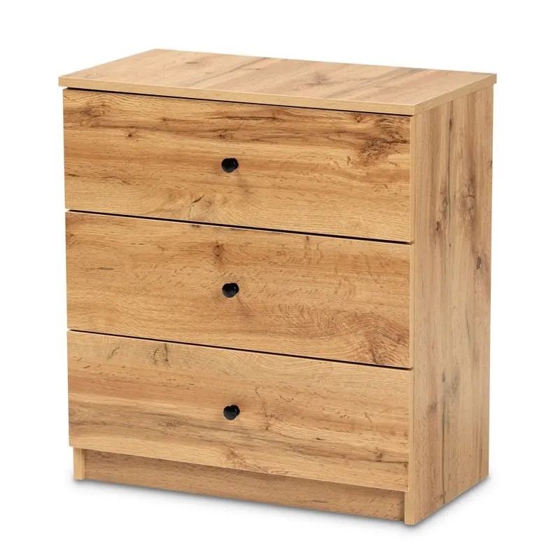 Stylish Contemporary Oak Brown Finished Wood 3-Drawer Storage Chest with Modern Design and Quality Craftsmanship for Home Organi
Stylish Contemporary Oak Brown Finished Wood 3-Drawer Storage Chest with Modern Design and Quality Craftsmanship for Home Organi