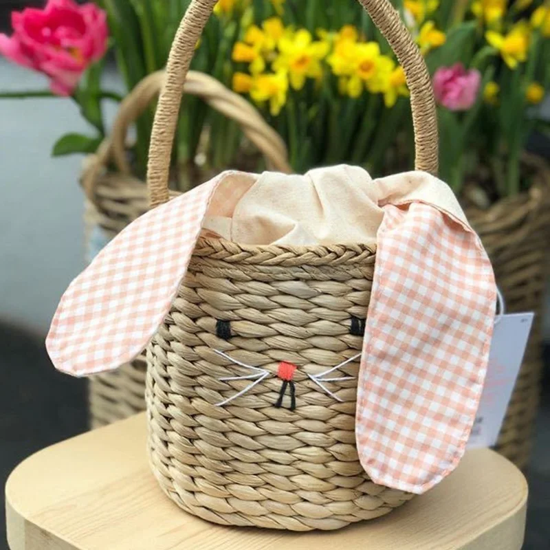 Children Girls Beach Bag Cute Rabbit Ear Straw Tote Kids Keys Coin Purse Basket Mini Handbag Good Quality
Children Girls Beach Bag Cute Rabbit Ear Straw Tote Kids Keys Coin Purse Basket Mini Handbag Good Quality