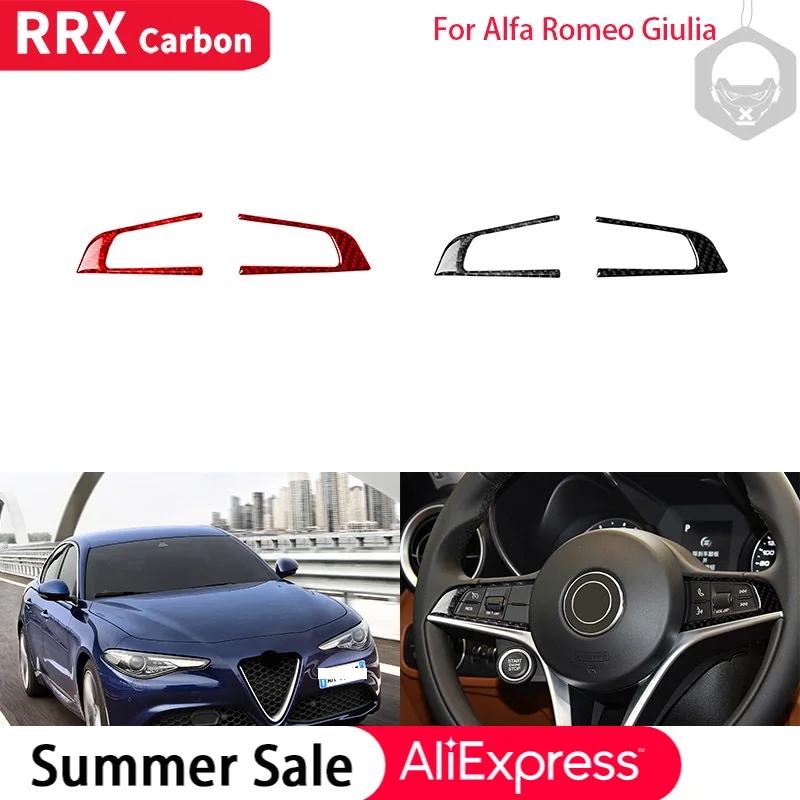 RRX Carbon Fiber Interiors for Alfa Romeo Giulia 2017-2019 steering wheel Button Decoration Cover Trim Stickers Car Accessories
RRX Carbon Fiber Interiors for Alfa Romeo Giulia 2017-2019 steering wheel Button Decoration Cover Trim Stickers Car Accessories