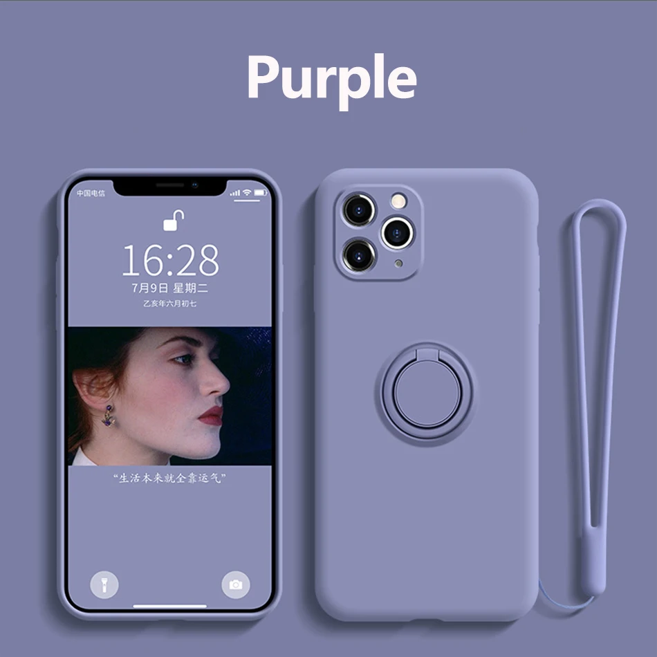 Ring Liquid Silicone Phone Case for IPhone 13 12 11 Pro Max Mini XS Max XR XS X 7 8 6 Plus Soft Stand Cover Holder Coque Funda
Ring Liquid Silicone Phone Case for IPhone 13 12 11 Pro Max Mini XS Max XR XS X 7 8 6 Plus Soft Stand Cover Holder Coque Funda