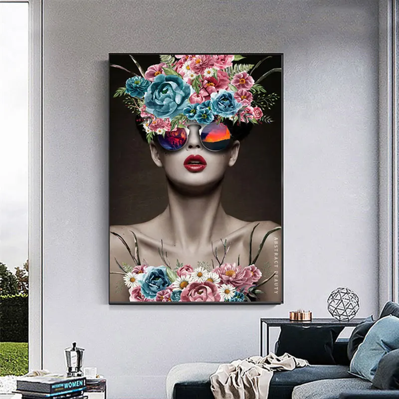 Modern Cool Glasses Beauty Posters Prints Abstract Flower Woman Canvas Painting Living Room Bedroom Home Decor Wall Art Pictures
Modern Cool Glasses Beauty Posters Prints Abstract Flower Woman Canvas Painting Living Room Bedroom Home Decor Wall Art Pictures