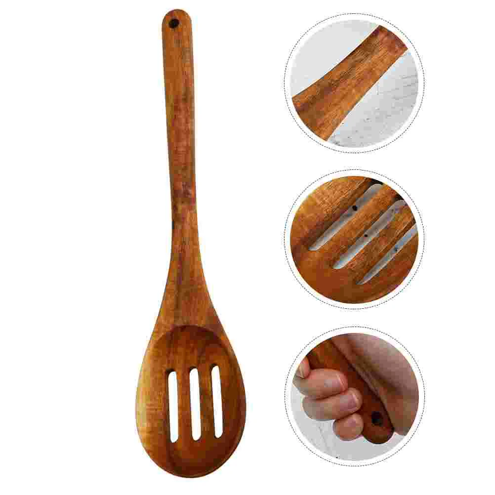 Convenient Cooking Spoon Kitchen Wood Spoon Household Slotted Spoon Kitchen Accessory
Convenient Cooking Spoon Kitchen Wood Spoon Household Slotted Spoon Kitchen Accessory