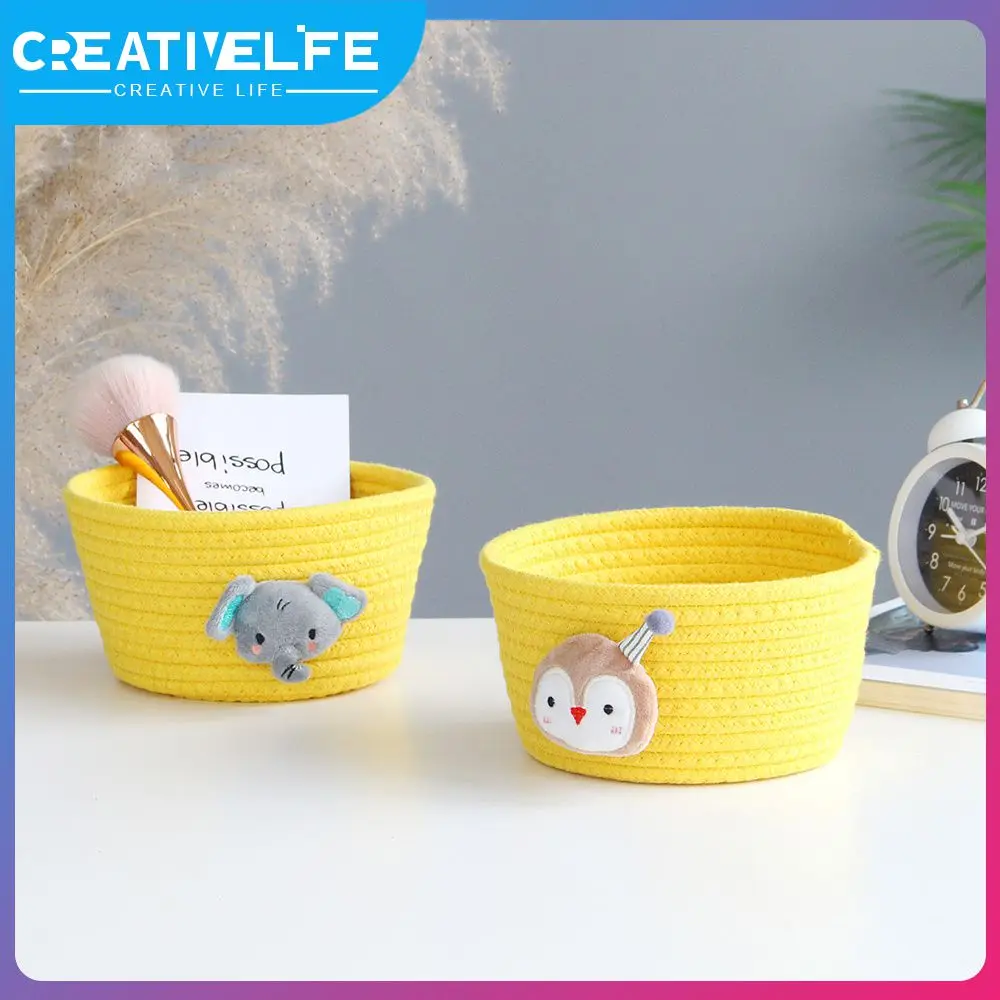 Sundries Storage Basket Woven Desktop Storage Box Sundries 1piece Cotton Cord Storage Frame Animals Shape Porch Sorting Basket
Sundries Storage Basket Woven Desktop Storage Box Sundries 1piece Cotton Cord Storage Frame Animals Shape Porch Sorting Basket