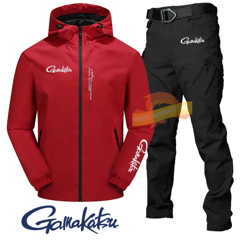 Outdoor Windproof Hiking Hooded Jacket Fishing Sets Gamakatsu for Men Spring Autumn Thin Breathable Camping Climbing Sports Suit
Outdoor Windproof Hiking Hooded Jacket Fishing Sets Gamakatsu for Men Spring Autumn Thin Breathable Camping Climbing Sports Suit