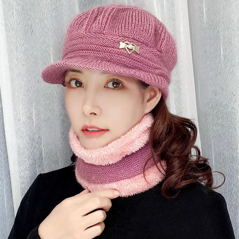 Autumn Winter Warm Knitted Wool Hat Beanies Rabbit Fur Winter Hats For Women Female Peaked Cap Double Layers Protection Caps
Autumn Winter Warm Knitted Wool Hat Beanies Rabbit Fur Winter Hats For Women Female Peaked Cap Double Layers Protection Caps