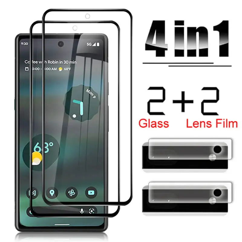 

Закаленное стекло для Google Pixel 6a, защита экрана, защитное стекло 3D для Gogle Pixel 6a 6 A6 Pixel6 Pixel6a, стеклянный объектив камеры