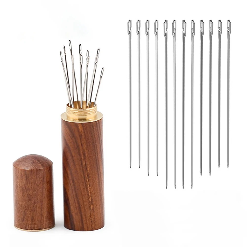 12pc Leather Craft DIY Hand Sewing Needle BigEye Manual Embroidery Tool Stitch Fabric Cross Blunt Pint Knit Needles Thimble Kits
12pc Leather Craft DIY Hand Sewing Needle BigEye Manual Embroidery Tool Stitch Fabric Cross Blunt Pint Knit Needles Thimble Kits