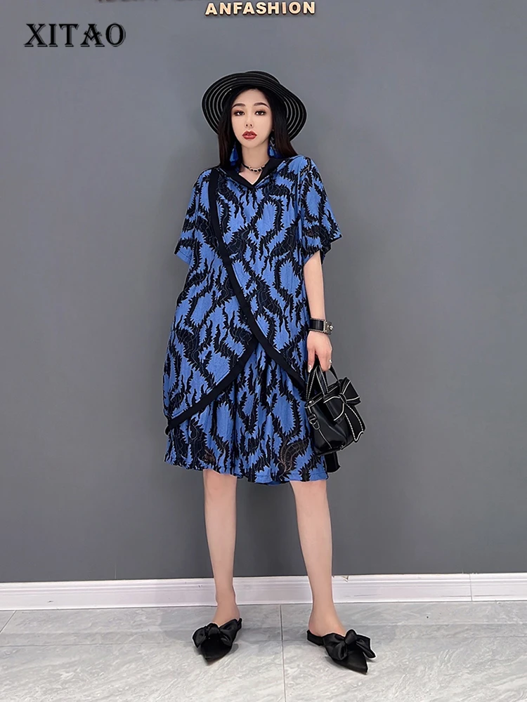 XITAO Fashion Casual Short Sets Loose Contrast Color Print Irregular Hooded Collar T-shirt Short Pants Two Piece Sets WMD6162
XITAO Fashion Casual Short Sets Loose Contrast Color Print Irregular Hooded Collar T-shirt Short Pants Two Piece Sets WMD6162