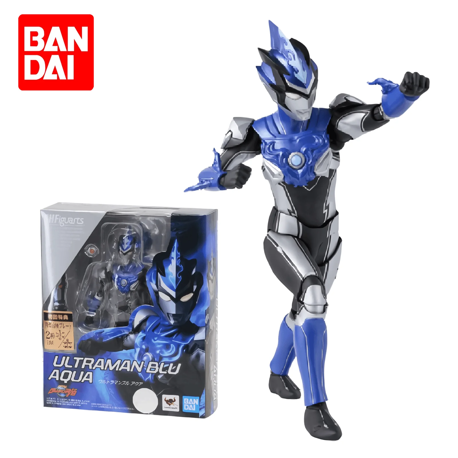 

Фигурки героев аниме Bandai SHF Ultraman Ruebu BLU Aqua, коллекционные настольные украшения, детские игрушки, подарки